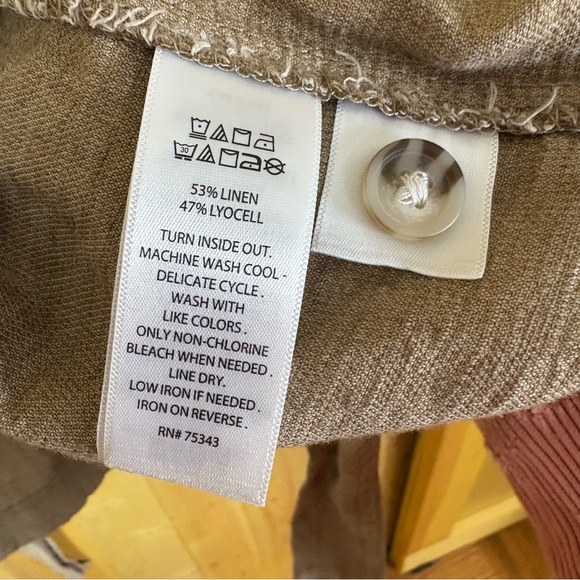 Nicole Miller Utility Vest Blouse Women’s Sz Small Linen Blend Quiet Luxury - Picture 7 of 12